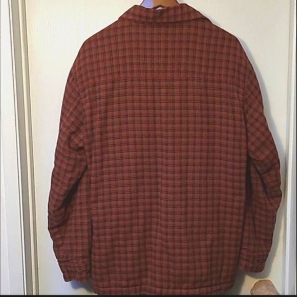 Vintage Covington button up red check flannel/black fleece lined shirt/jacket - Picture 7 of 7